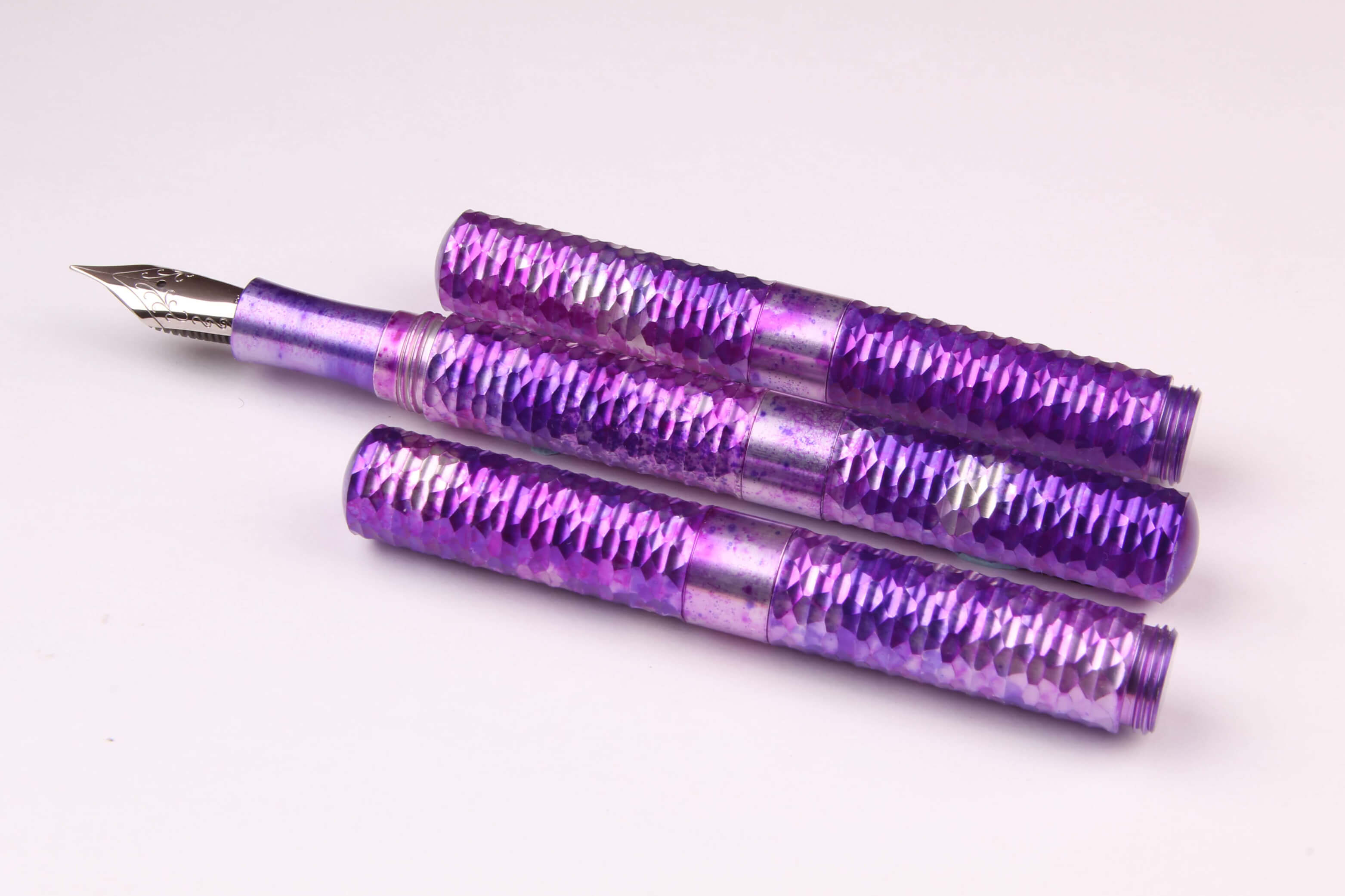 Anodized Aluminum Faceted "Pocket Six" Fountain Pen