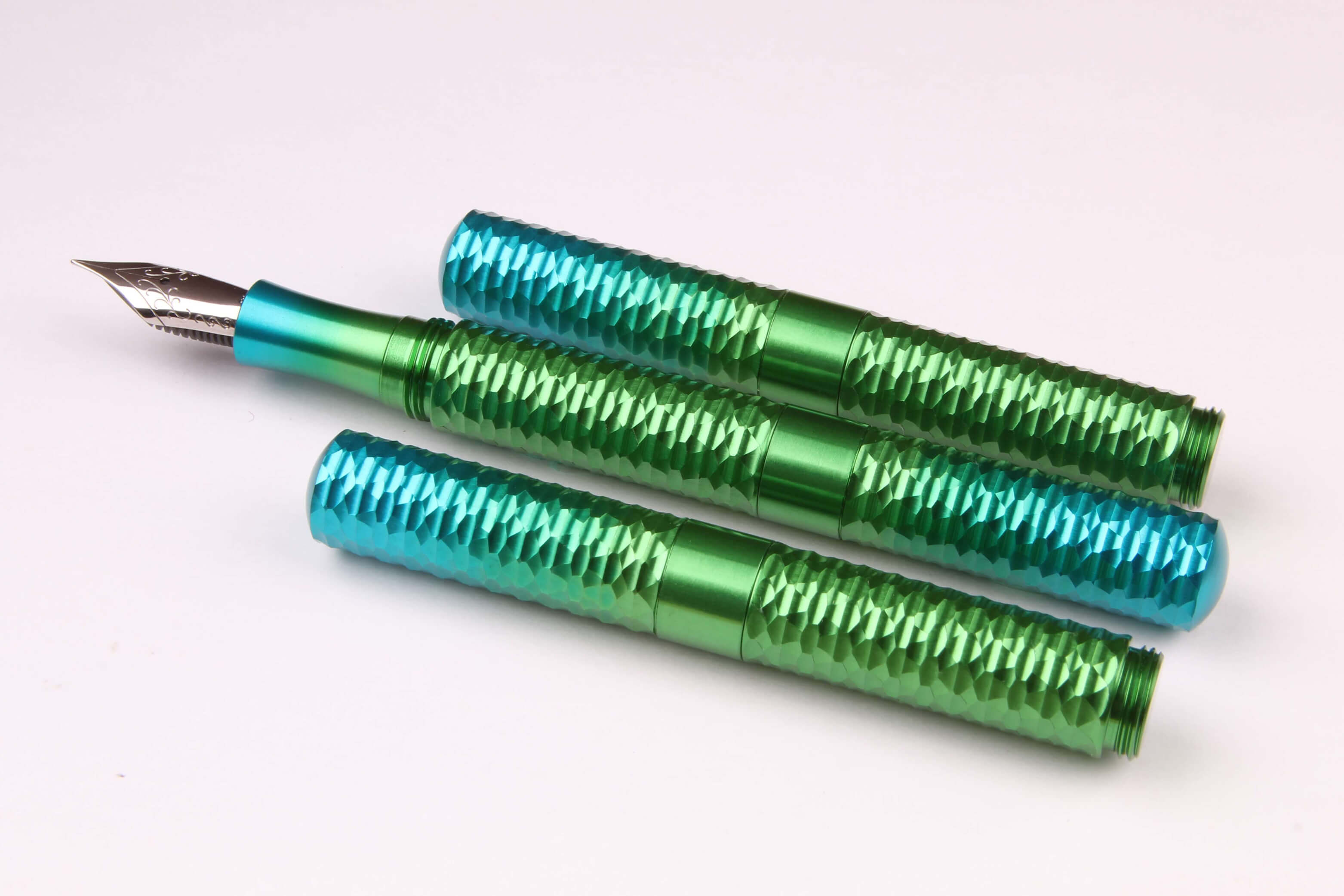 Anodized Aluminum Faceted "Pocket Six" Fountain Pen