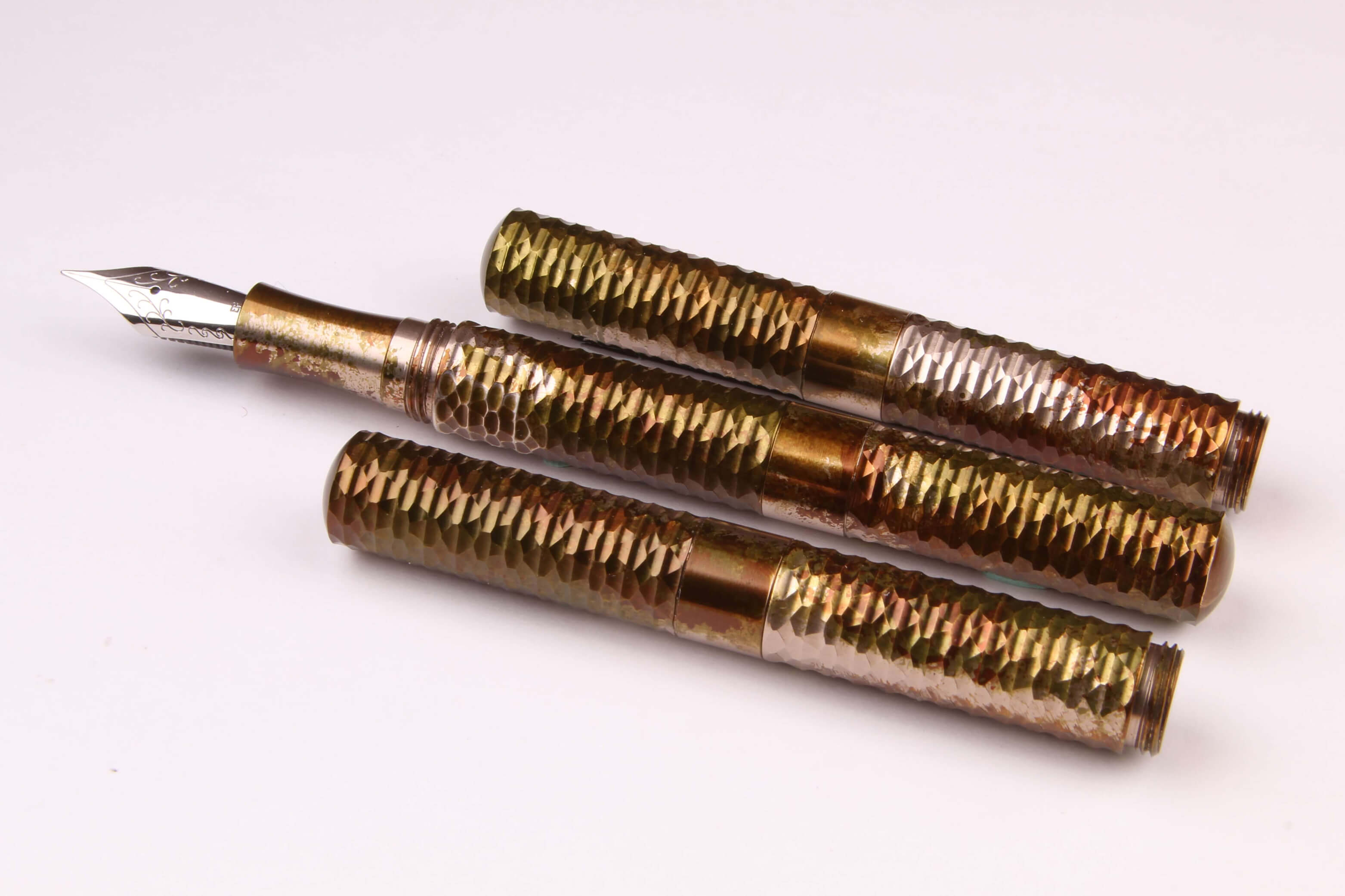 Anodized Aluminum Faceted "Pocket Six" Fountain Pen
