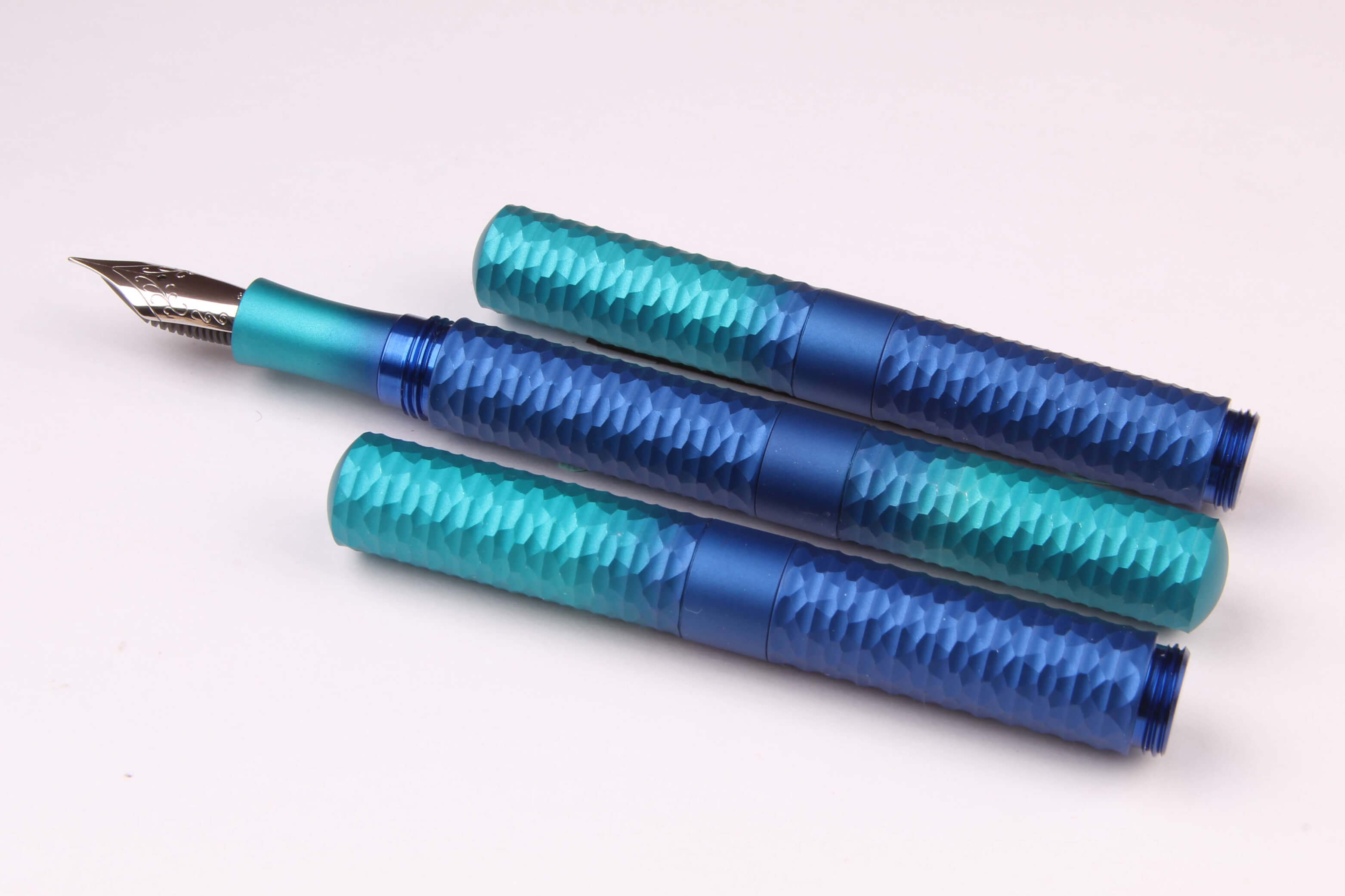 Anodized Aluminum Faceted "Pocket Six" Fountain Pen