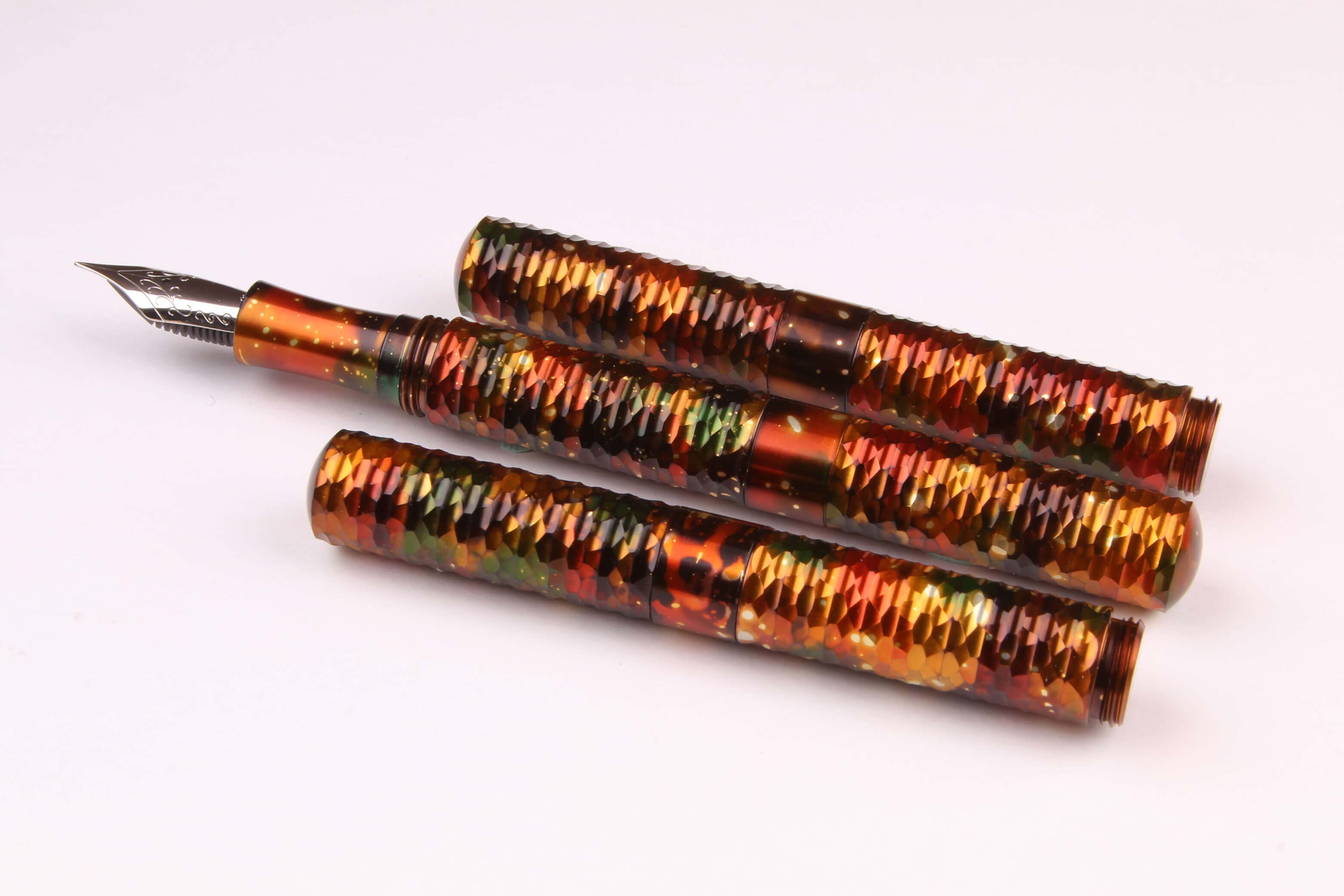 Anodized Aluminum Faceted "Pocket Six" Fountain Pen