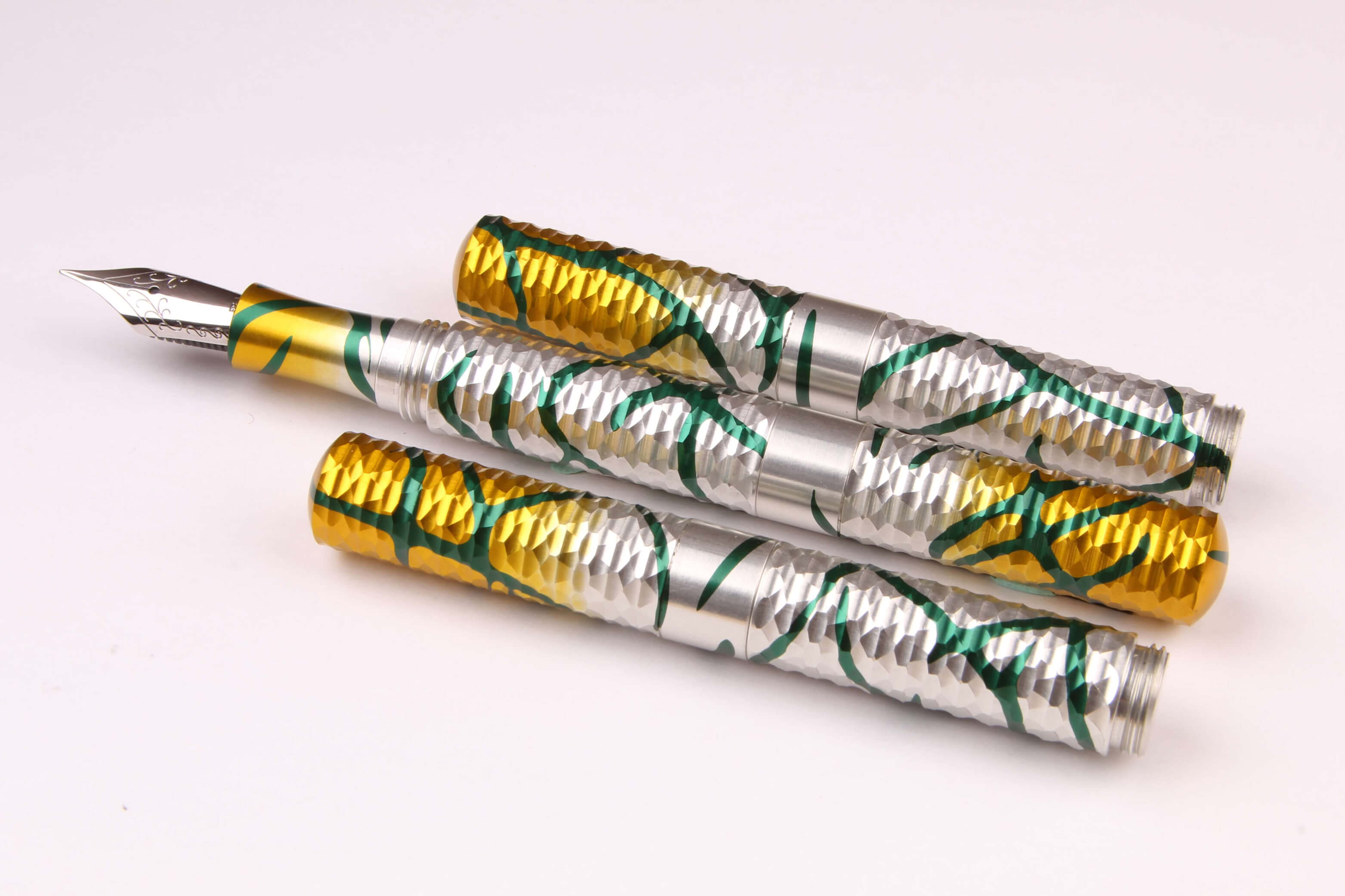 Anodized Aluminum Faceted "Pocket Six" Fountain Pen