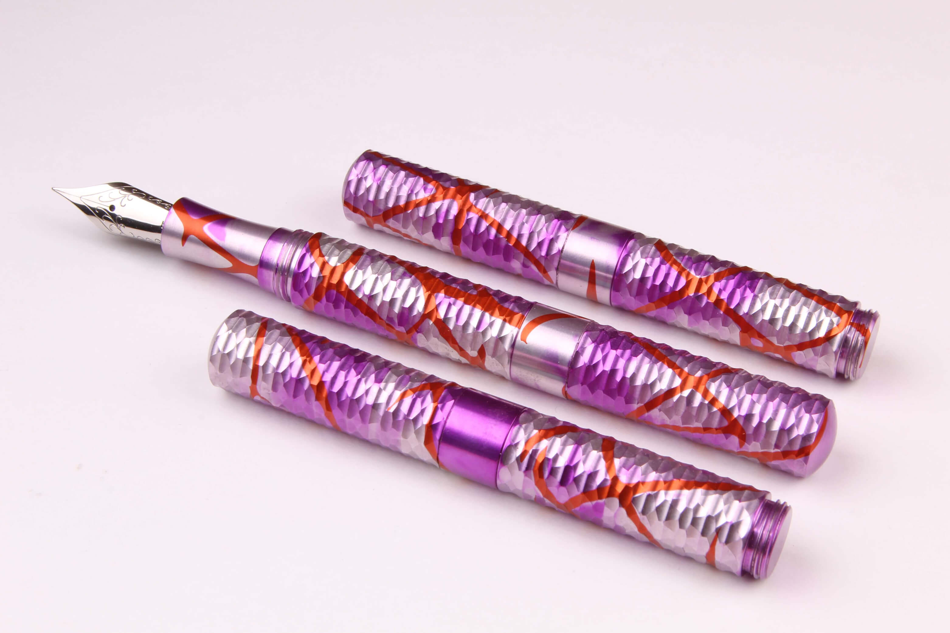 Anodized Aluminum Faceted "Pocket Six" Fountain Pen