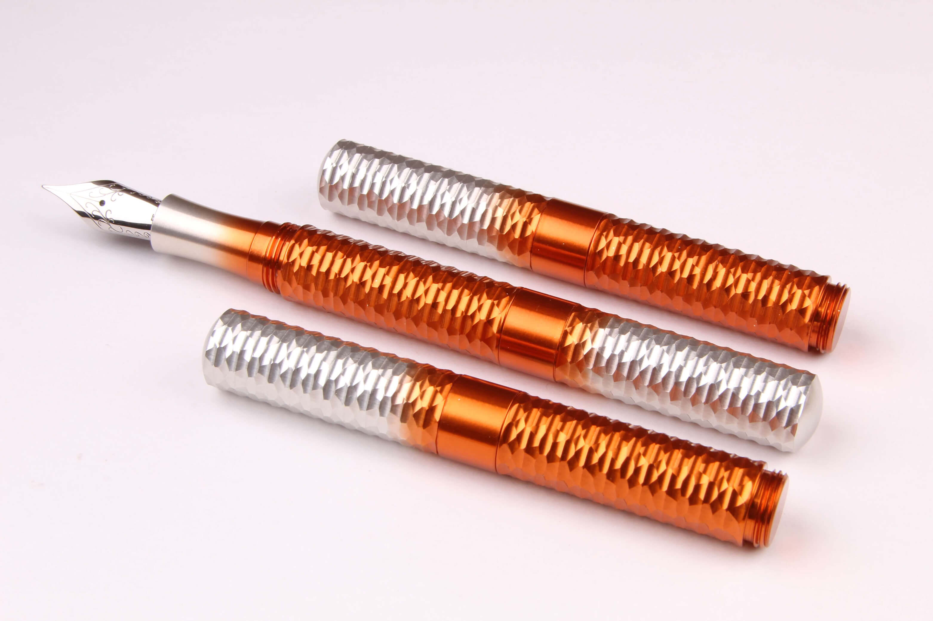 Anodized Aluminum Faceted "Pocket Six" Fountain Pen