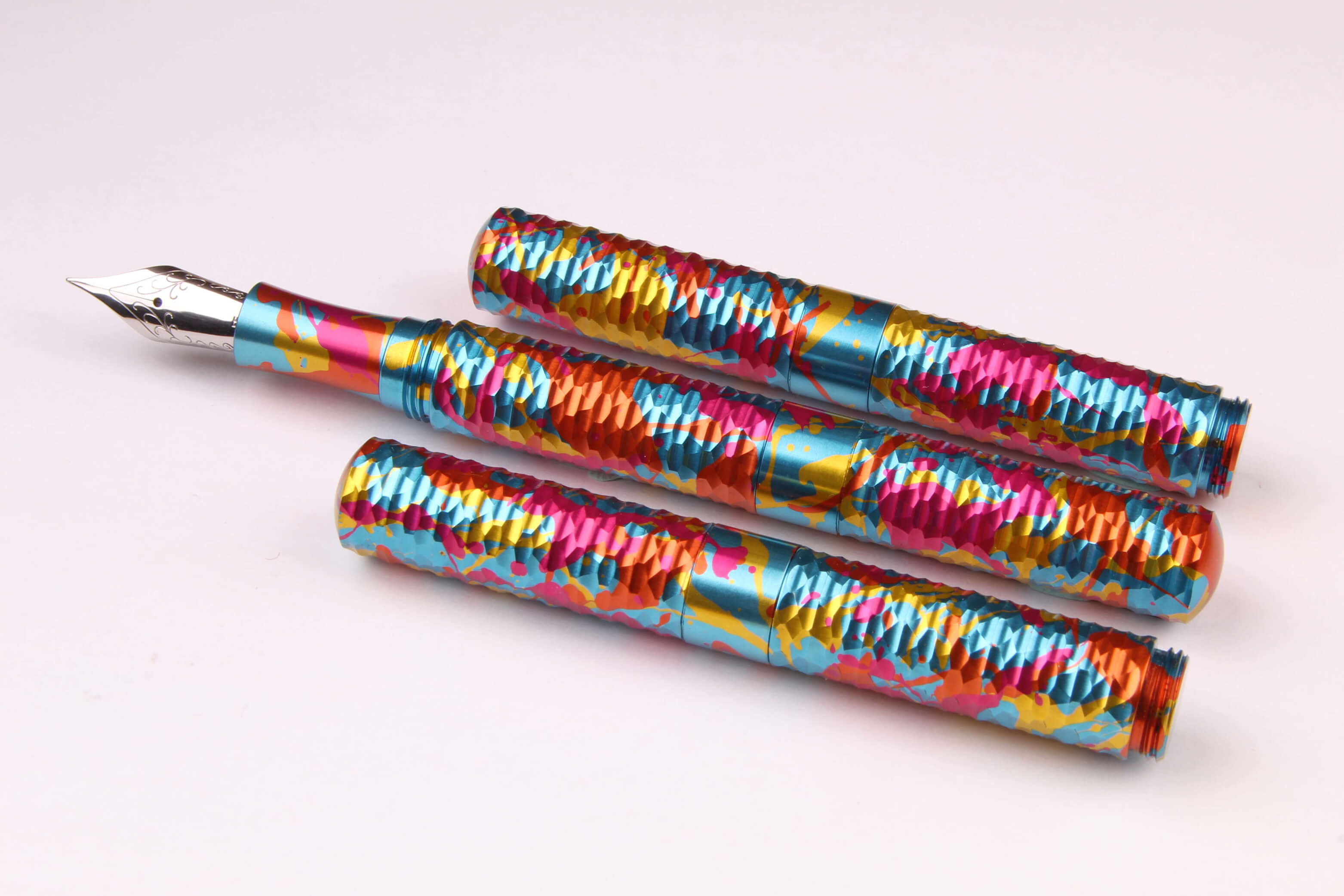 Anodized Aluminum Faceted "Pocket Six" Fountain Pen