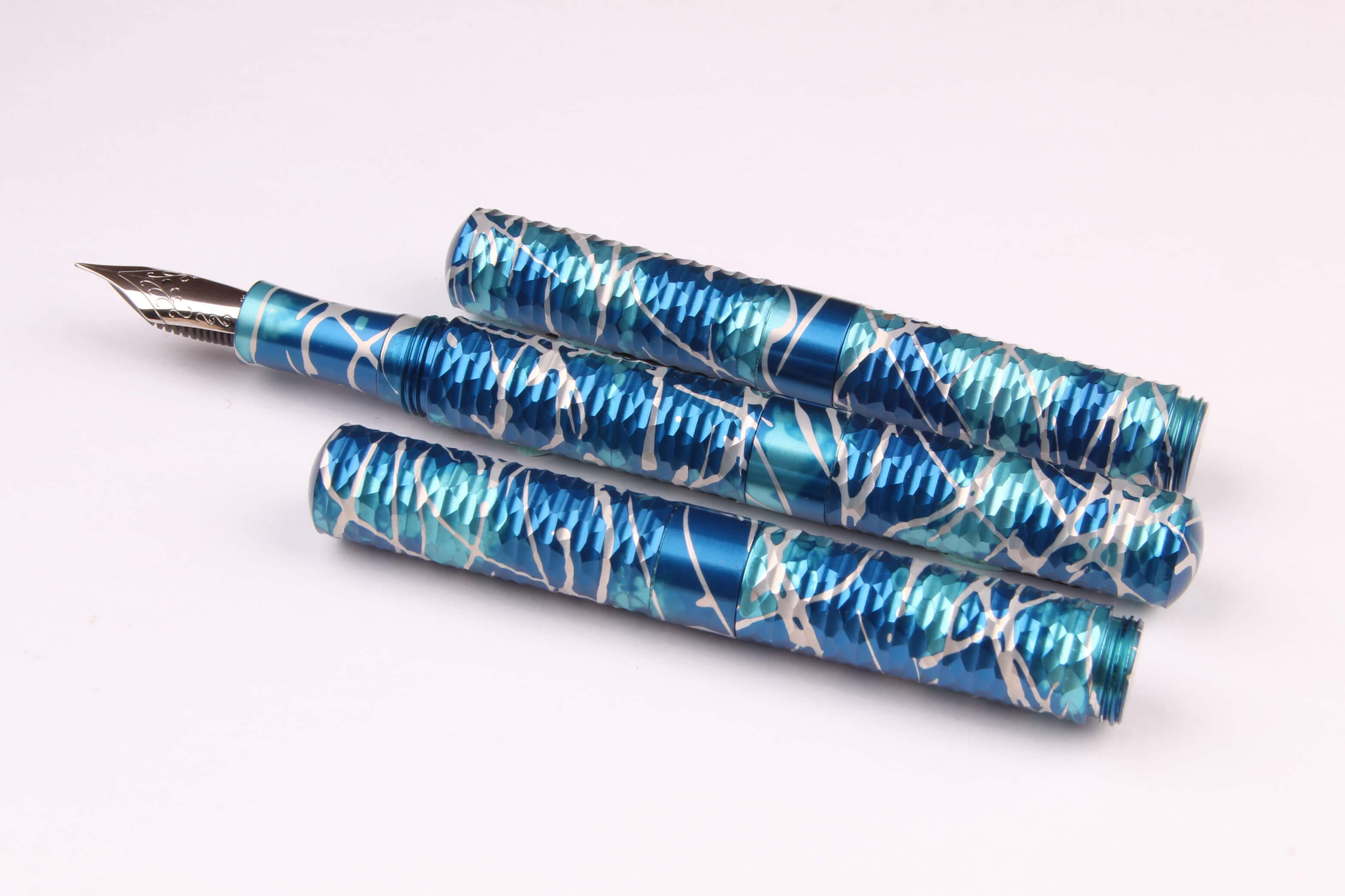 Anodized Aluminum Faceted "Pocket Six" Fountain Pen