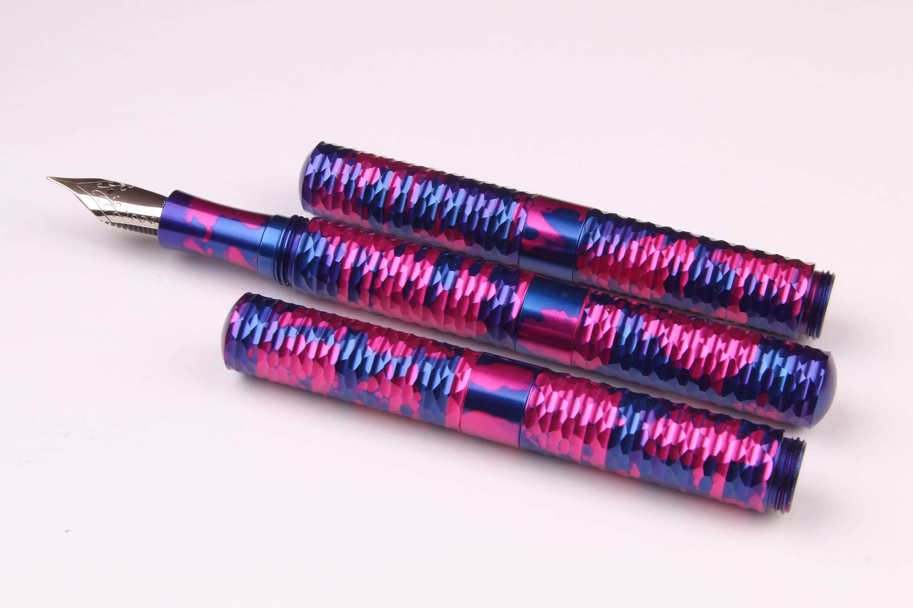 Anodized Aluminum Faceted "Pocket Six" Fountain Pen