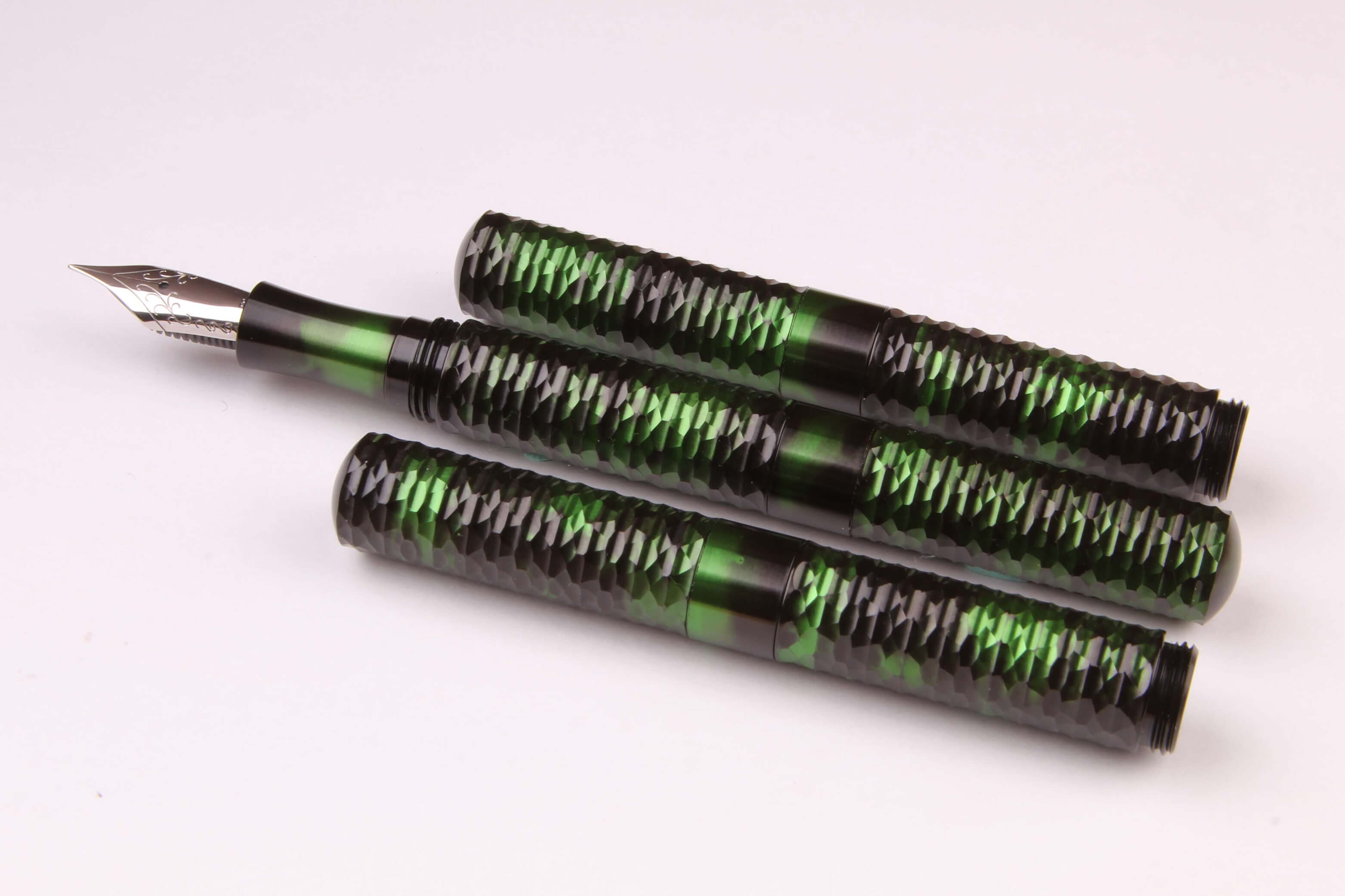 Anodized Aluminum Faceted "Pocket Six" Fountain Pen