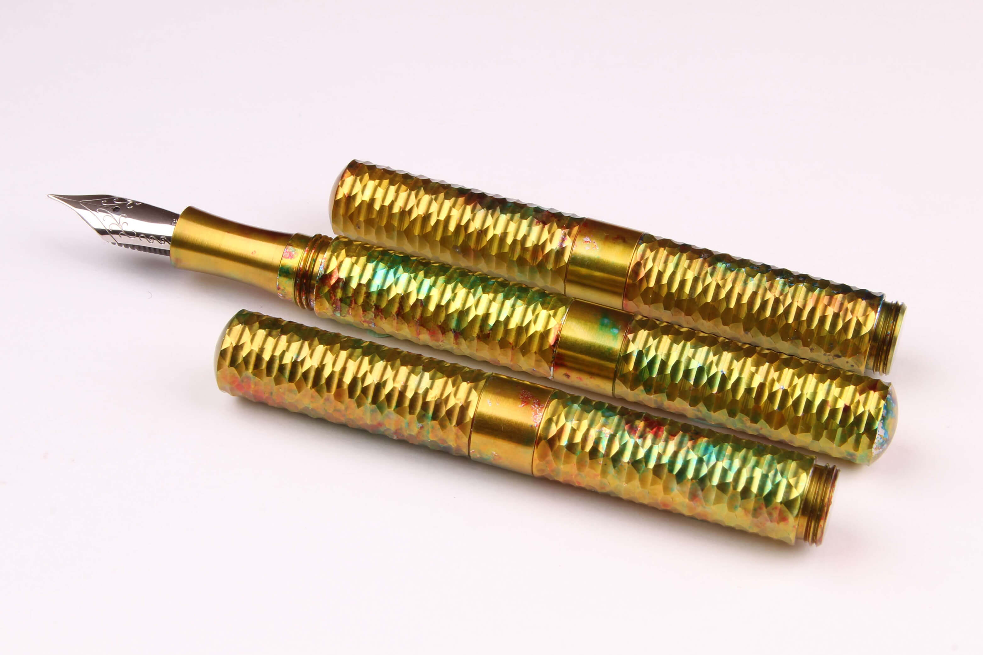 Anodized Aluminum Faceted "Pocket Six" Fountain Pen