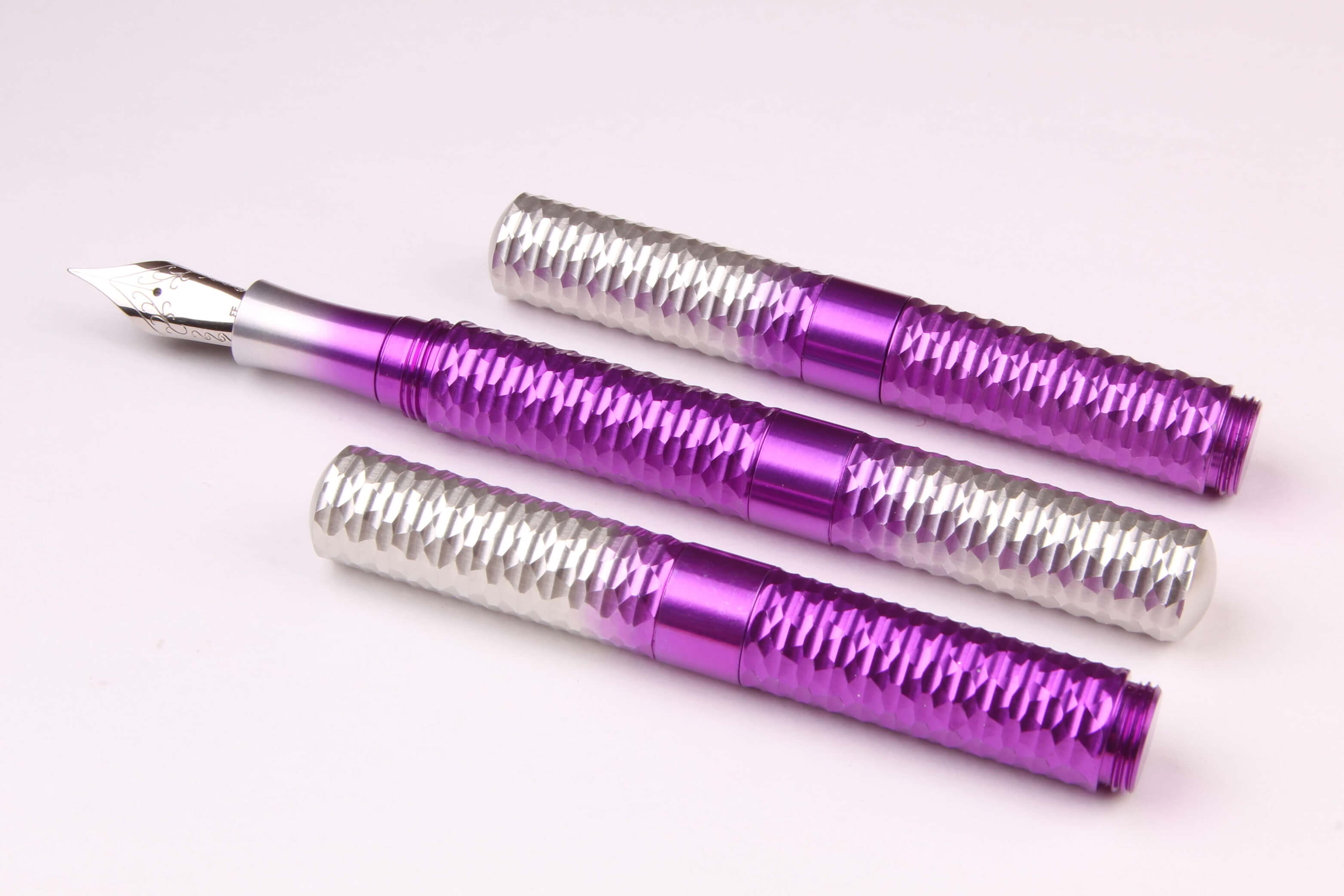 Anodized Aluminum Faceted "Pocket Six" Fountain Pen