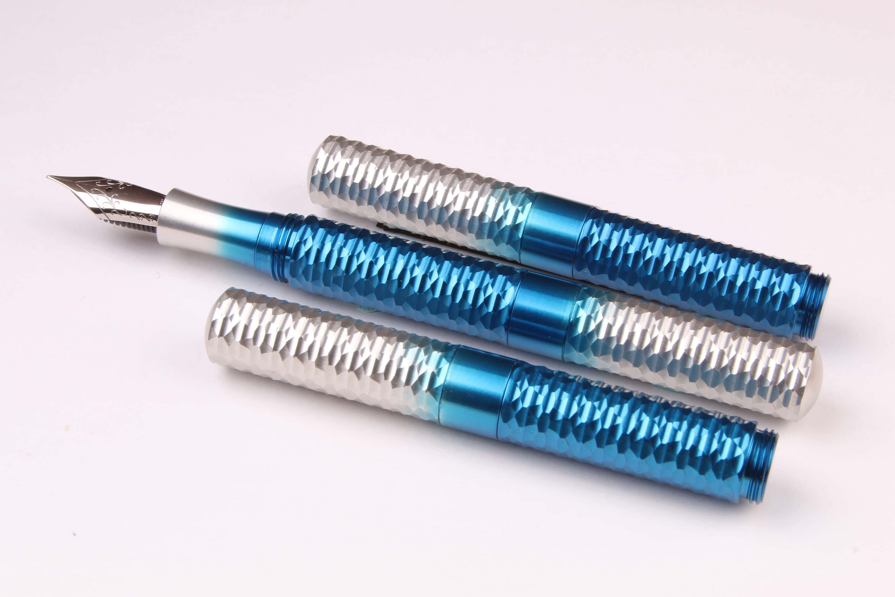 Anodized Aluminum Faceted "Pocket Six" Fountain Pen