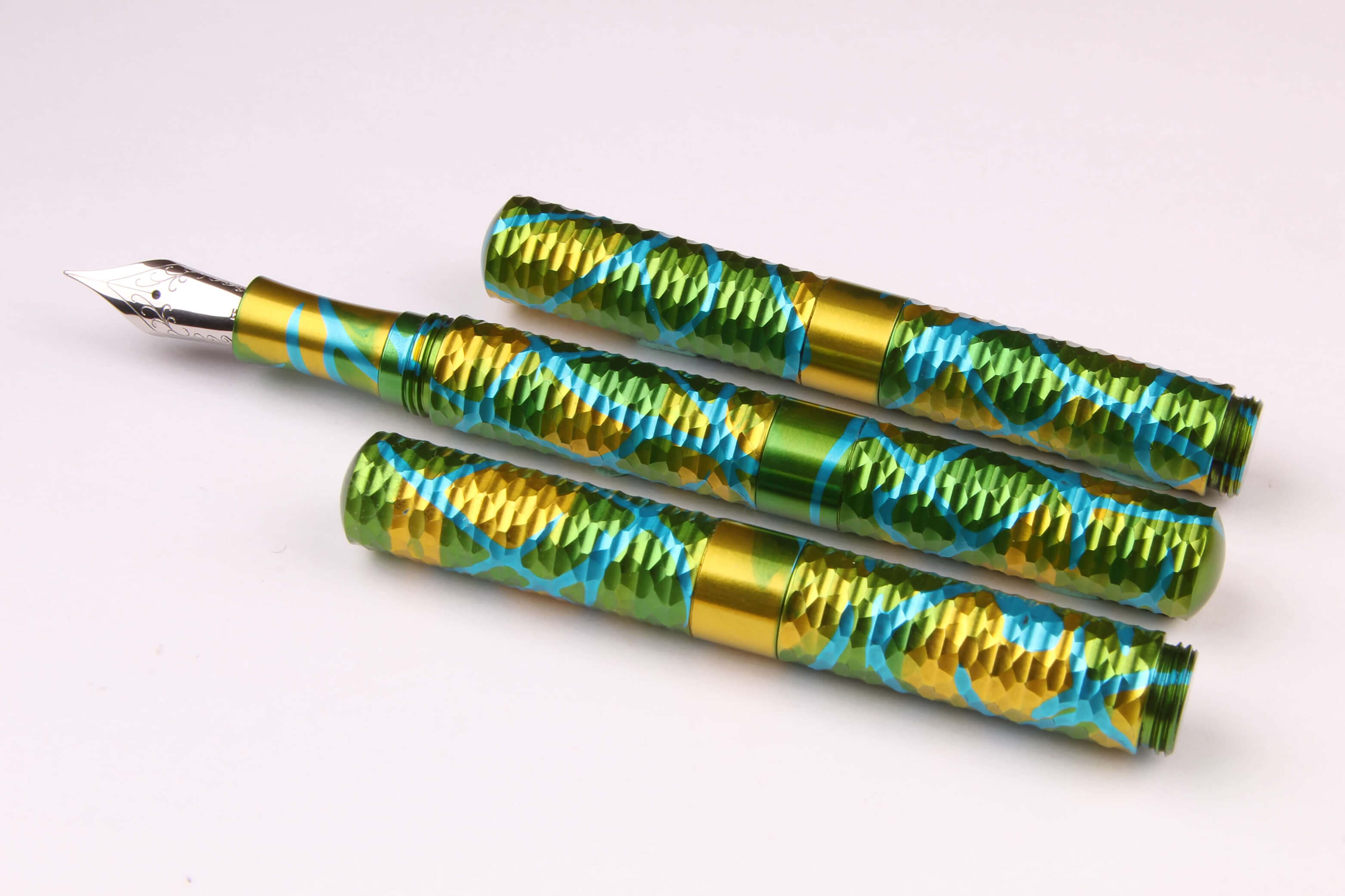 Anodized Aluminum Faceted "Pocket Six" Fountain Pen