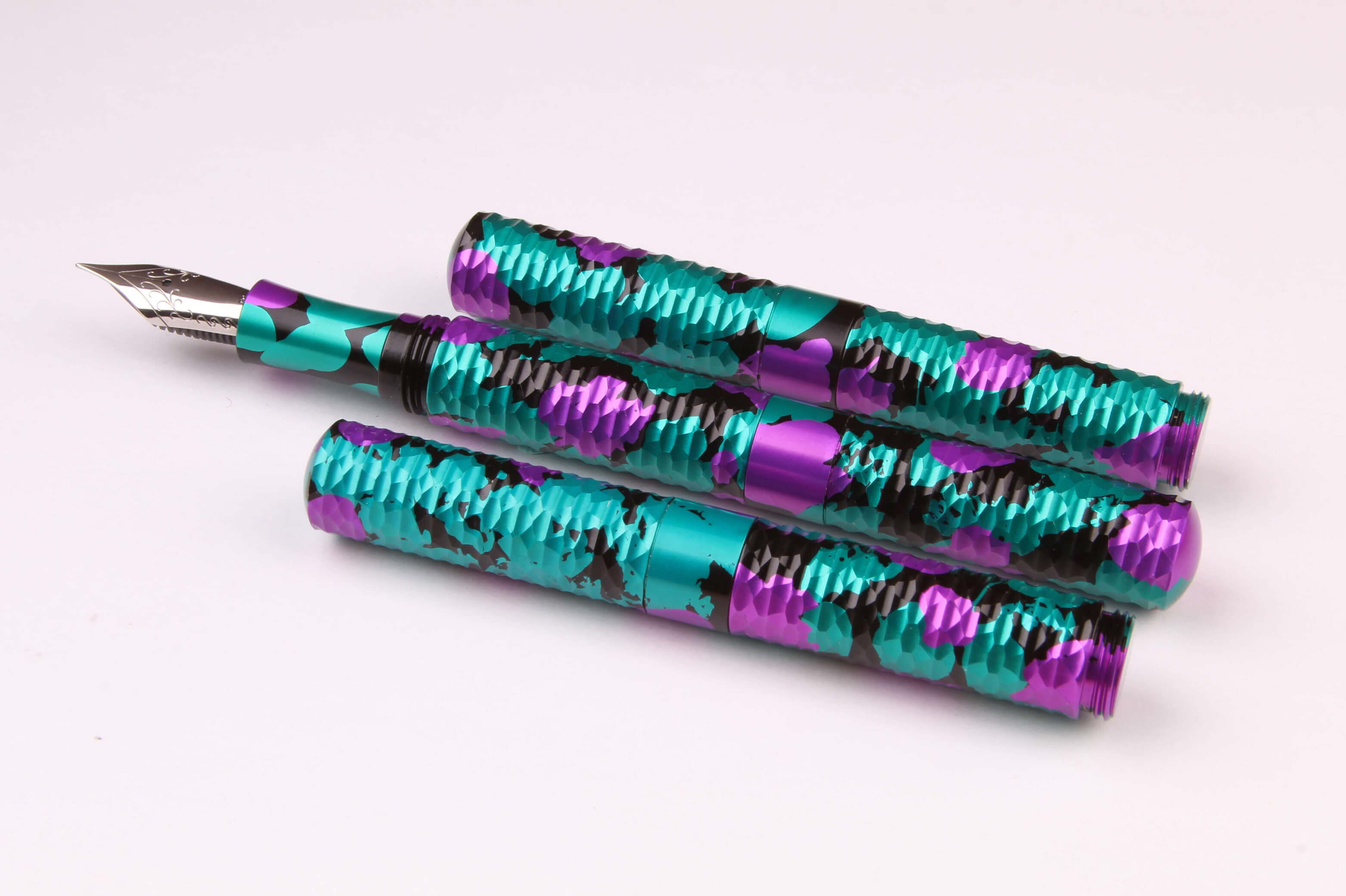 Anodized Aluminum Faceted "Pocket Six" Fountain Pen