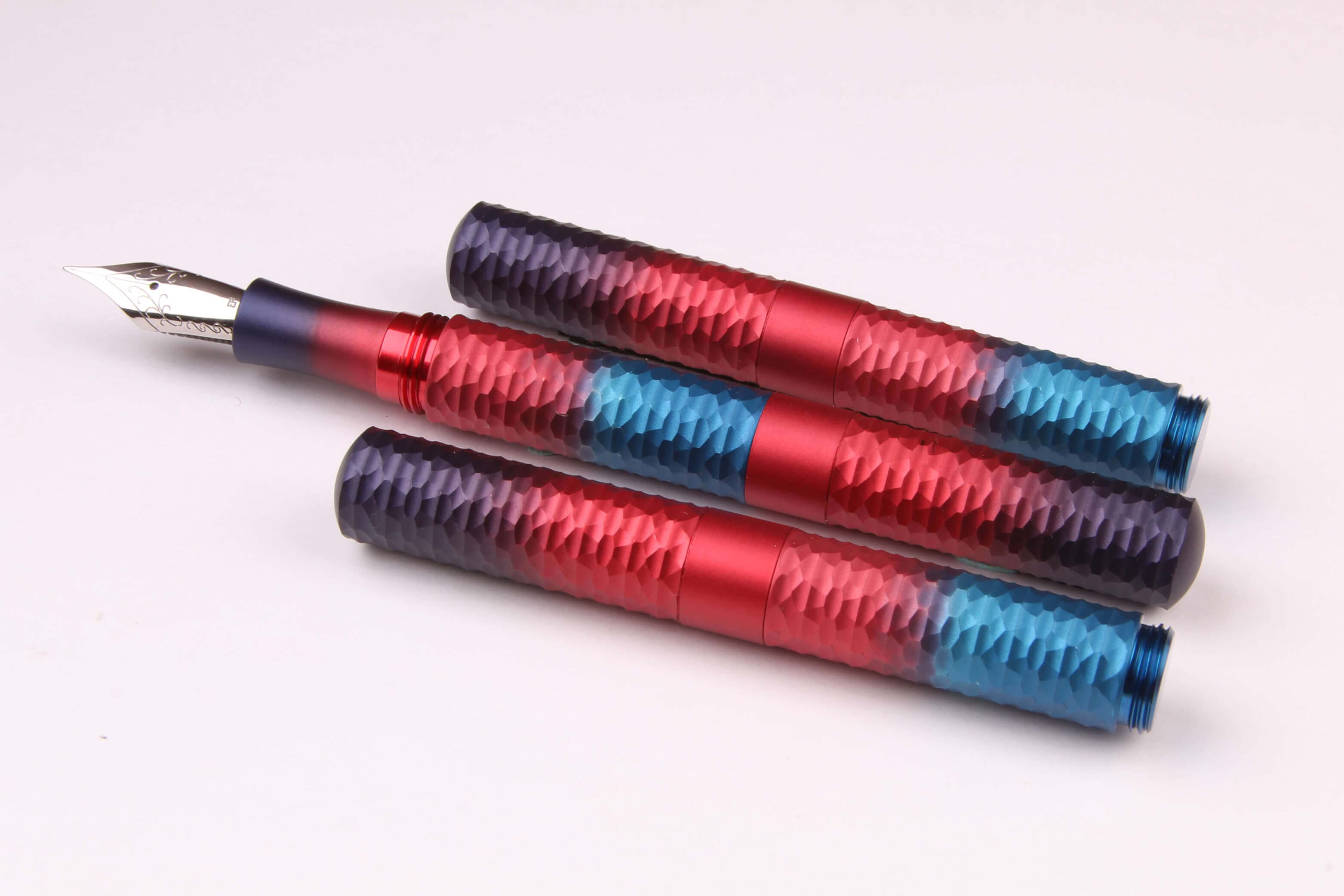 Anodized Aluminum Faceted "Pocket Six" Fountain Pen