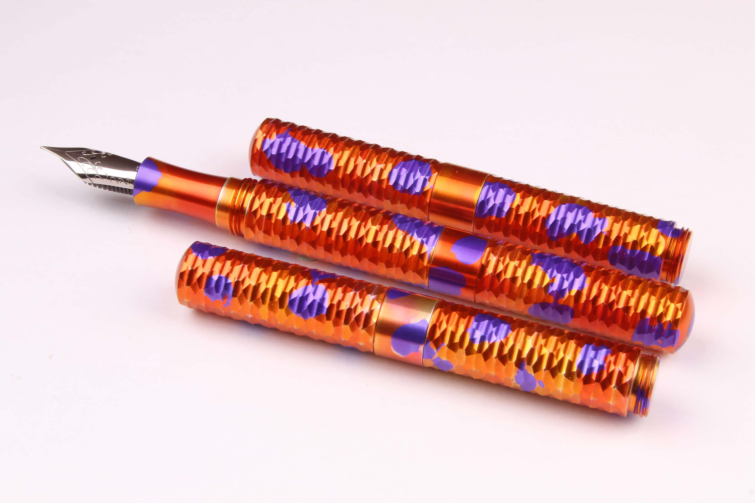 Anodized Aluminum Faceted "Pocket Six" Fountain Pen